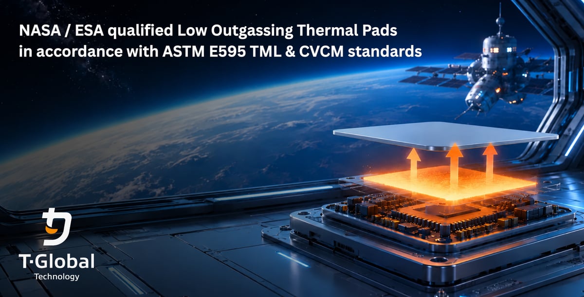 NASA  ESA qualified Low Outgassing Thermal Pads in accordance with ASTM E595 TML & CVCM standards
